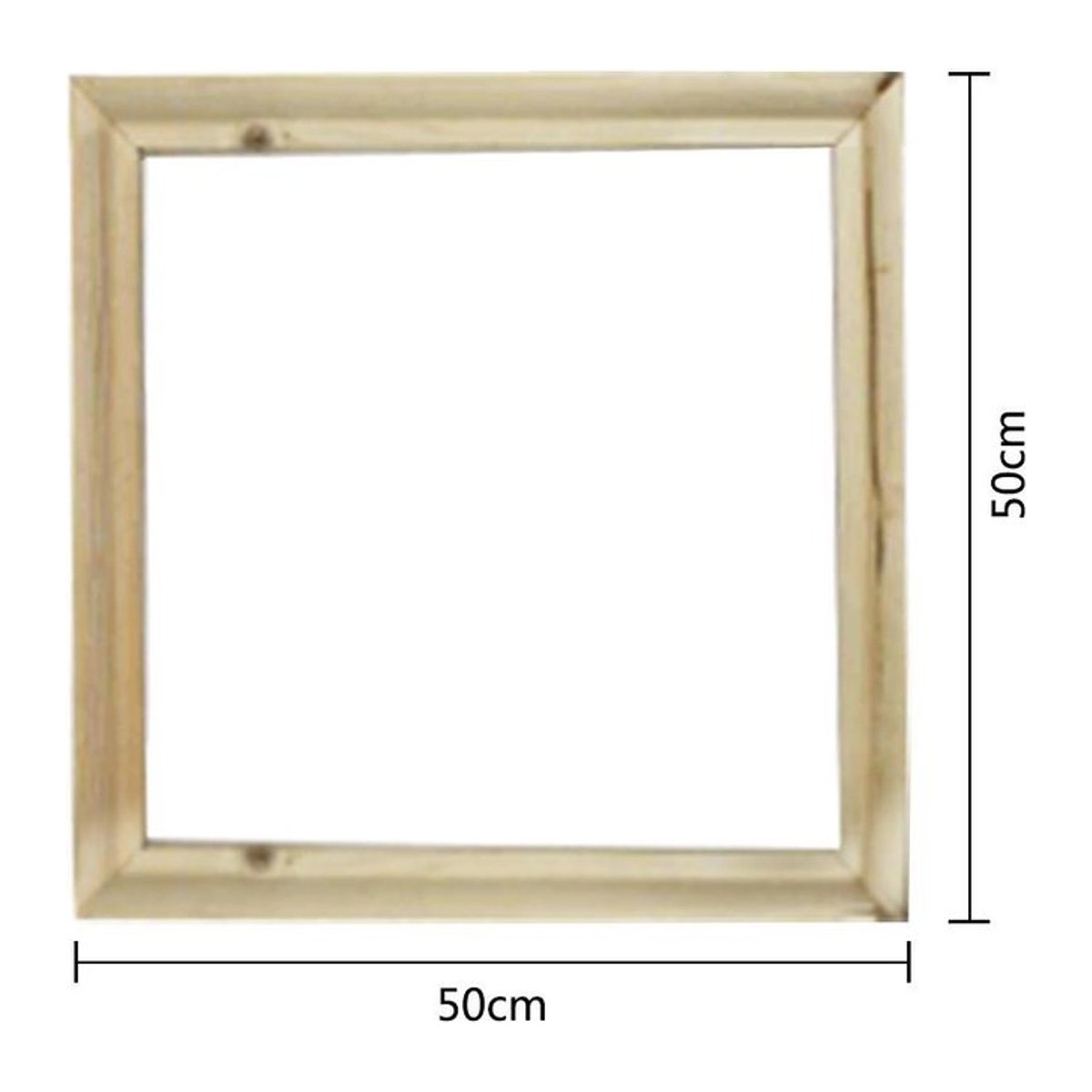 ZuiBaDuDu Holzrahmen für Leinwand und Ölgemälde, quadratisch, Natur, B/H: 50 x 50 cm - Bild 1