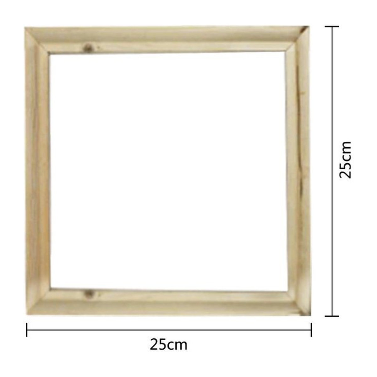 ZuiBaDuDu Holzrahmen für Leinwand und Ölgemälde, quadratisch, Natur Braun/Beige, B/H: 25 x 25 cm - Bild 1