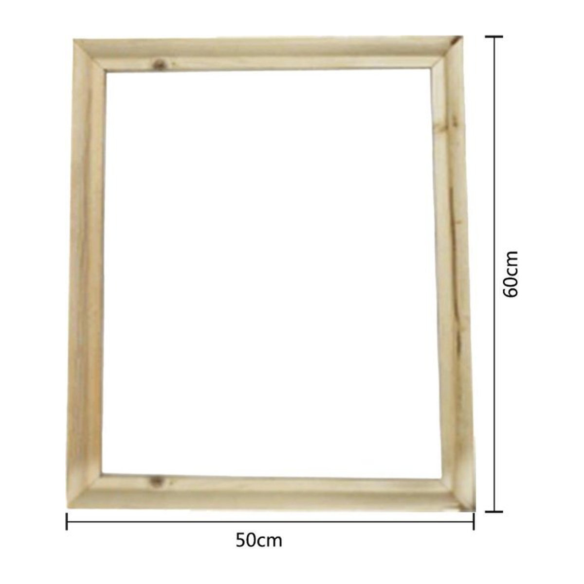 ZuiBaDuDu Holzrahmen für Leinwand und Ölgemälde, rechteckig, Natur Braun/Beige, B: 50 cm, H: 60 cm - Bild 1