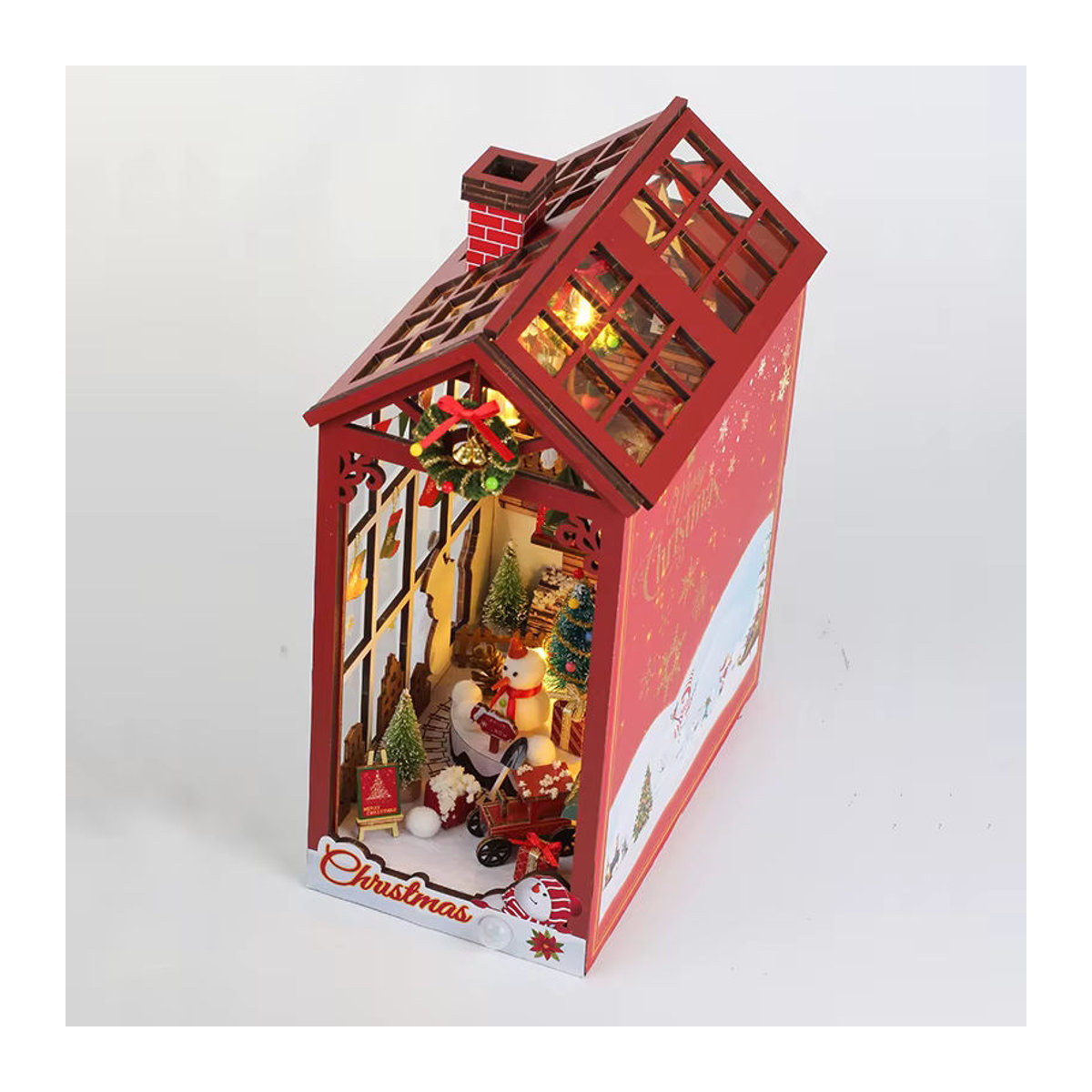 zuuton DIY Book Nook Kit Miniatur-Puppenhaus Alley-Modellbau aus Holz mit Staubschutz, mehrfarbig - Bild 4