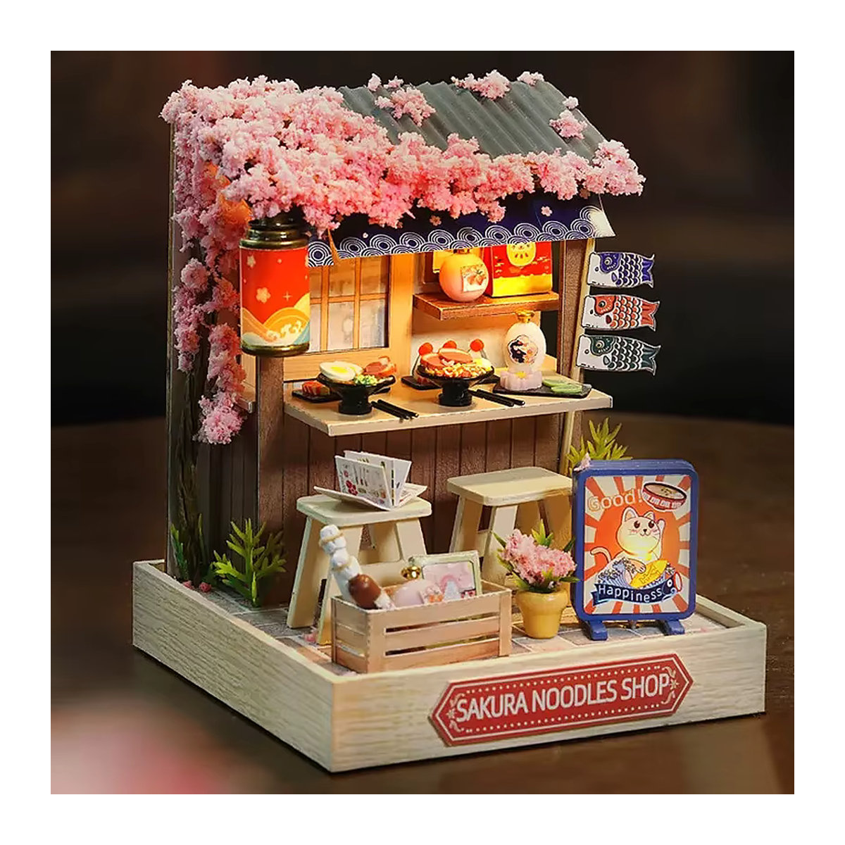 Zuuton DIY Mini-Puppenhaus Set aus Holz als handgefertigtes 3D-Puzzle Modellbau Kit in Mehrfarbig - Bild 5