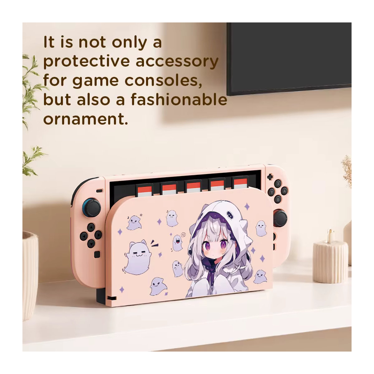 Zwei-in-Eins Schutzhülle für Switch2 mit integriertem Kassettenspeicher für 5 Spielkarten in Weiß - Bild 3