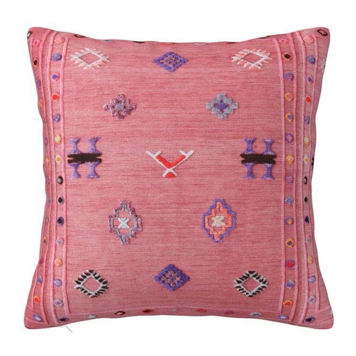 ZX Blanket Kissenbezug im Vintage Rosa Oriental Design mit böhmischem Marokkanischen Kunstwerk, B/T/H: 40 x 40 x 0 cm - Bild 1