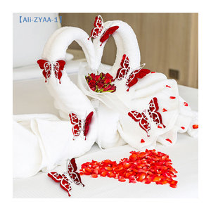 ZYAA-1 6er Set 3D Schmetterlinge Wandaufkleber in Gold und Rot mit Glitzer-Effekt zur Wanddekoration für Valentinstag