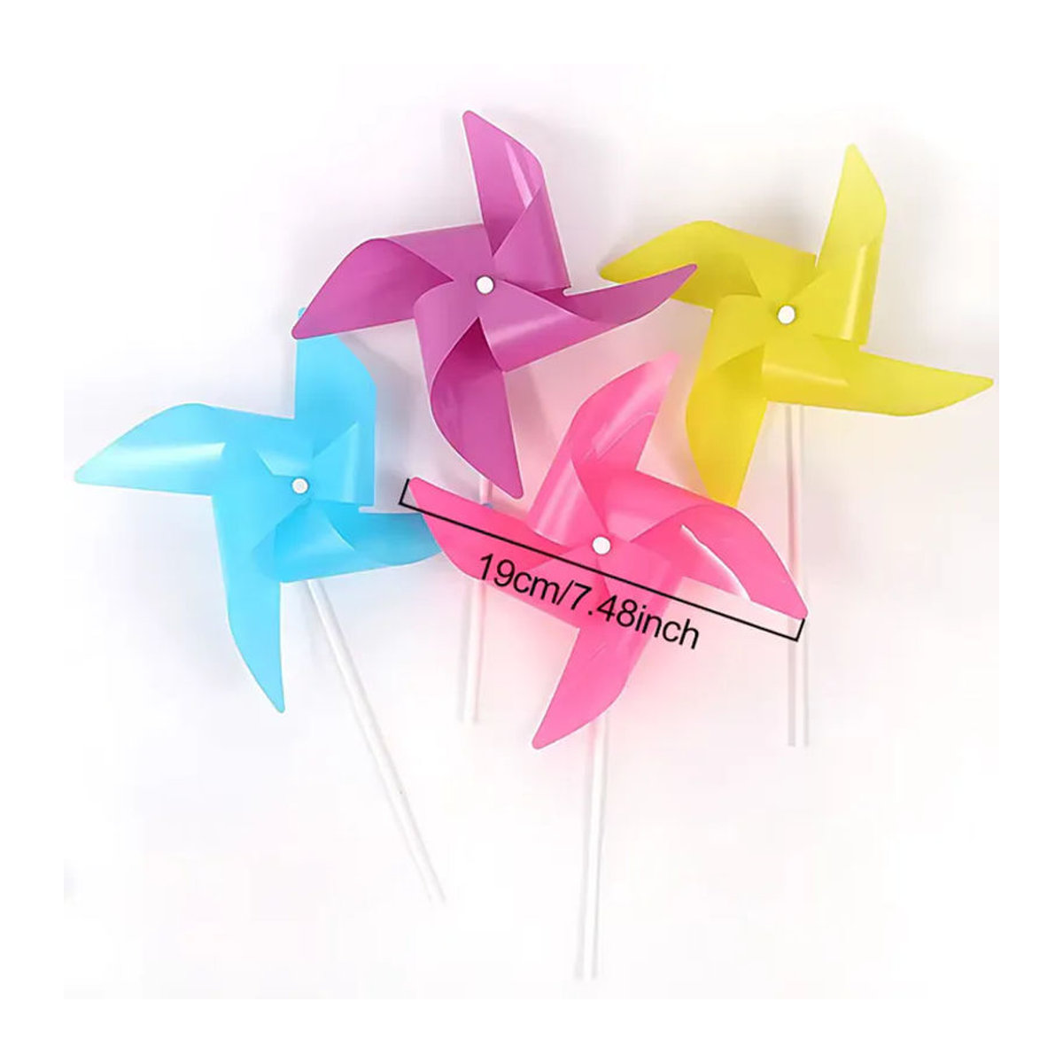 ZYF Bunte Windmühlen zum Selbermachen als Gartendekoration und Party-Ornament in Regenbogenfarben - Bild 5