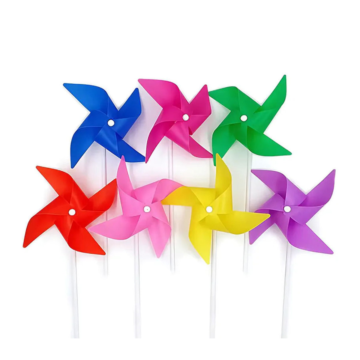 ZYF Bunte Windmühlen zum Selbermachen als Gartendekoration und Party-Ornament in Regenbogenfarben - Bild 6