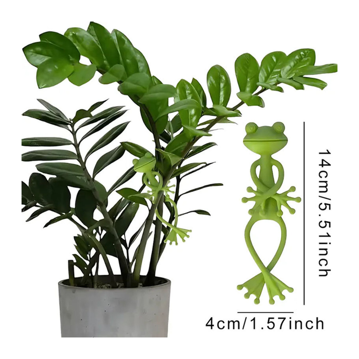 ZYF Froschförmiger Pflanzenständer in Grün, verstellbarer Kletterpflanzen-Halter aus Kunststoff für den Garten - Bild 6
