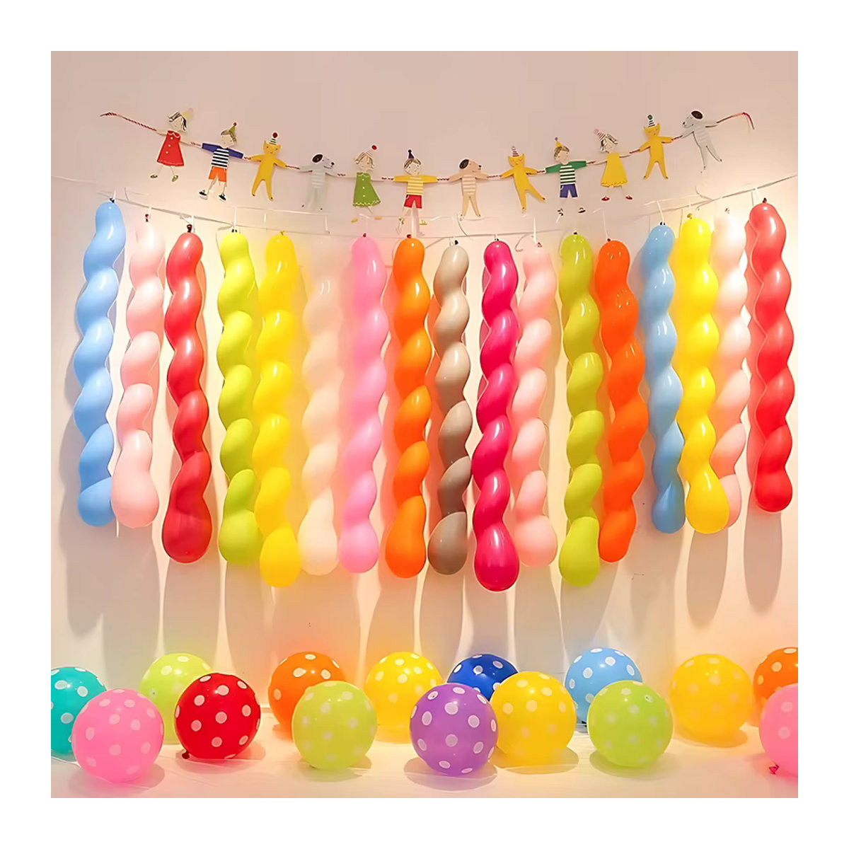 ZYF Spiralförmiges Twist-Ballon Set in Mehrfarbig für Partydekorationen und Events - Bild 2