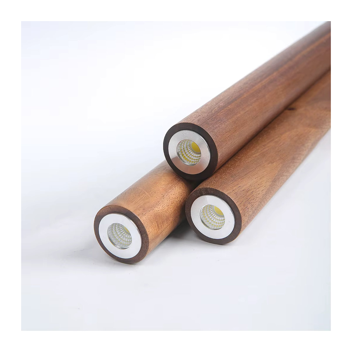 ZYZAO LED Pendelleuchte aus Holz in Nussbaum im minimalistischen Design für Wohnzimmer und Esszimmer - Bild 3