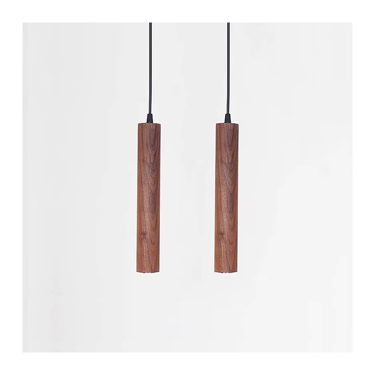 ZYZAO LED Pendelleuchte aus Holz in Nussbaum im minimalistischen Design für Wohnzimmer und Esszimmer - Bild 4
