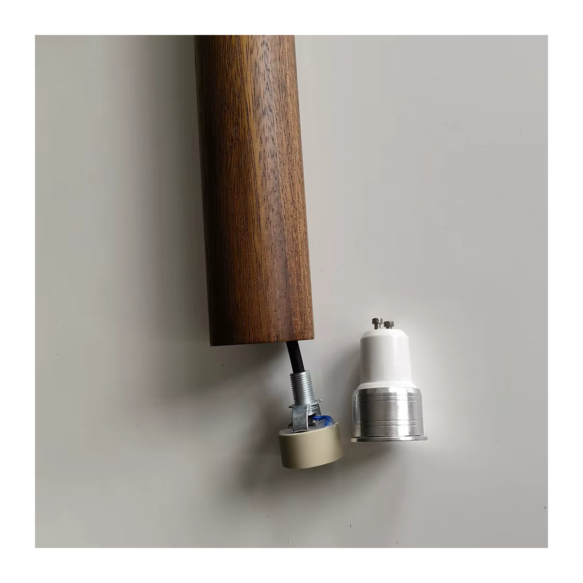 ZYZAO LED Pendelleuchte aus Holz in Nussbaum im minimalistischen Design für Wohnzimmer und Esszimmer - Bild 6
