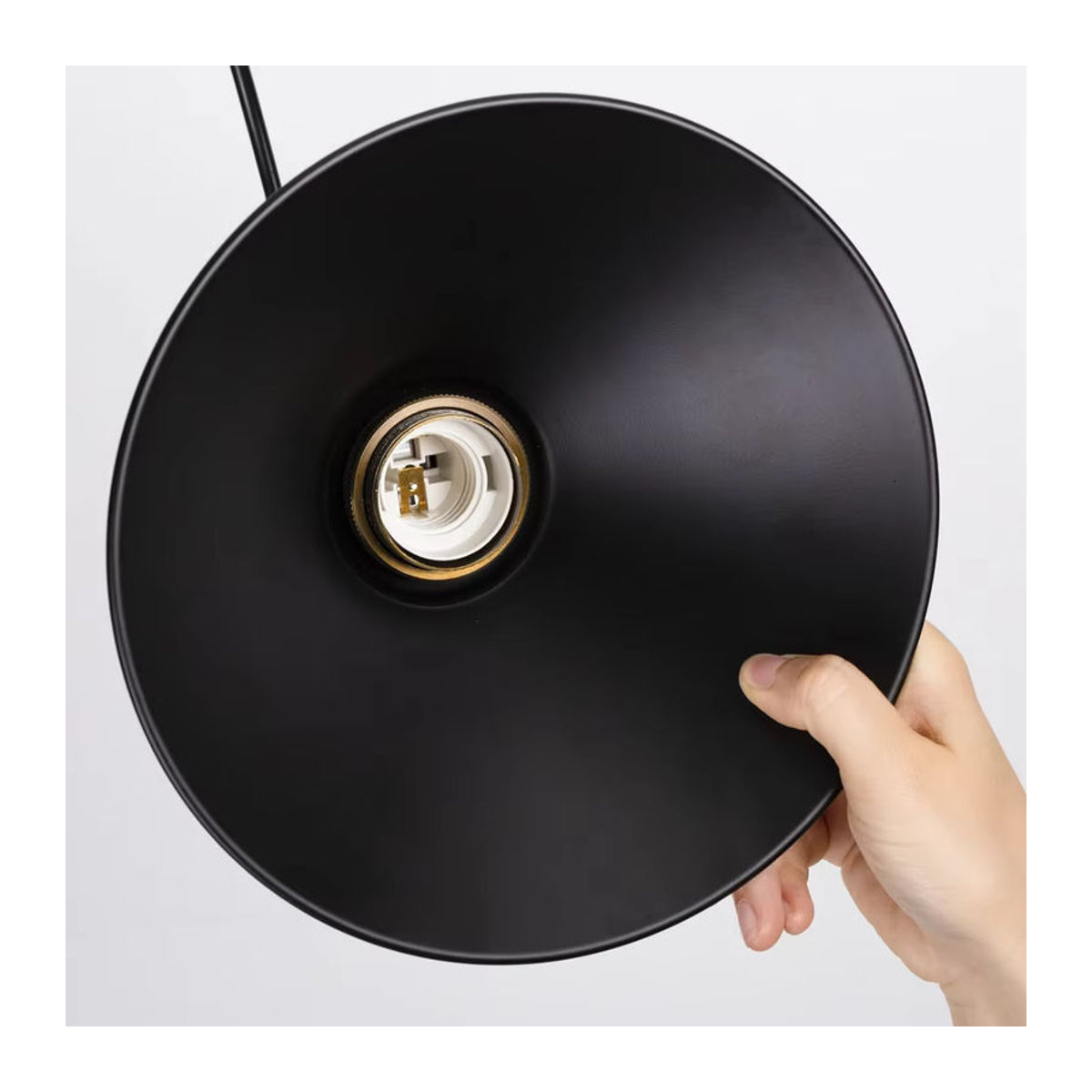 ZYZAO Retro Industrial Pendelleuchte aus Metall in Schwarz für Küche und Esszimmer mit E27 Fassung - Bild 3
