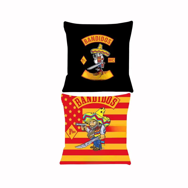 Mc Bandidos Dekoratives Kissen mit Bezug, Schwarz, B/B: 45 x 45 cm - Bild 3