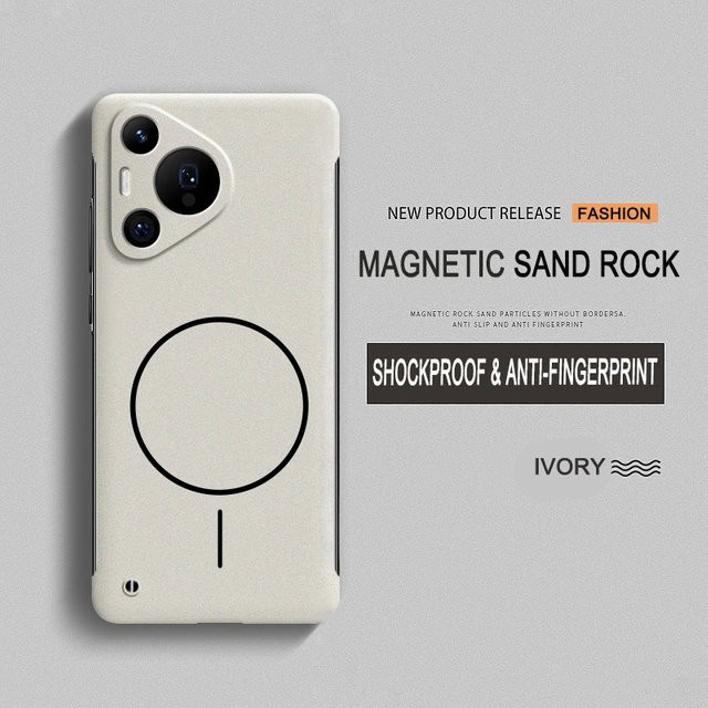 Magnetische Huawei Handyhülle in Schwarz, mattierte PC-Matte mit MagSafe-Kompatibilität für P30 P40 P50 P60 Pura 70 80 Pro Ultra, stoßfeste Abdeckung - Bild 1