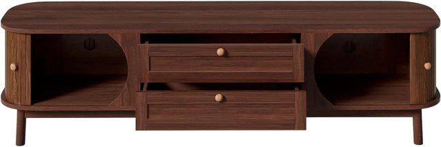 okwish TV Schrank in Braun mit Holzoptik und Schubladen für dein Wohnzimmer, B/T/H: 170 x 39,5 x 46 cm - Bild 1