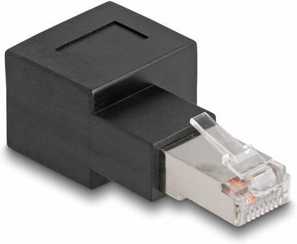 Delock RJ45 Netzwerk Adapter Cat.6a Ethernet LAN Adapter Schwarz (1x RJ45-Stecker auf 1x RJ45-Buchse) - Bild 1
