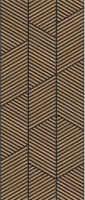 Grosfillex Wandpaneel Linio Graphic in Holzoptik, Farbe: Light Oak, Breite: 260 cm, Höhe: 37,5 cm - Bild 1