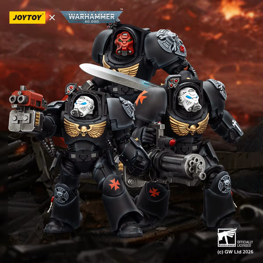 JOYTOY Warhammer 40K Schwarze Tempelritter Terminator, Actionfigur, 1/18 - Bild 2