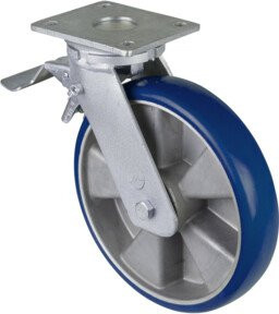 BS Schwerlastrolle mit Schraubbefestigung aus Aluminium in Blau (RR120.B92.250) - Bild 1