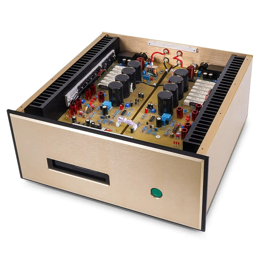 AMXEKR HiFi-Endstufenverstärker FM711MK2 Replikat, 250W 8Ω symmetrisch, Gold - Bild 3
