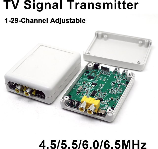 Dykbcells Einstellbarer Analog TV Signal Generator VHF/UHF mit LED Display für Broadcast Audio Video Tests in Weiß - Bild 1