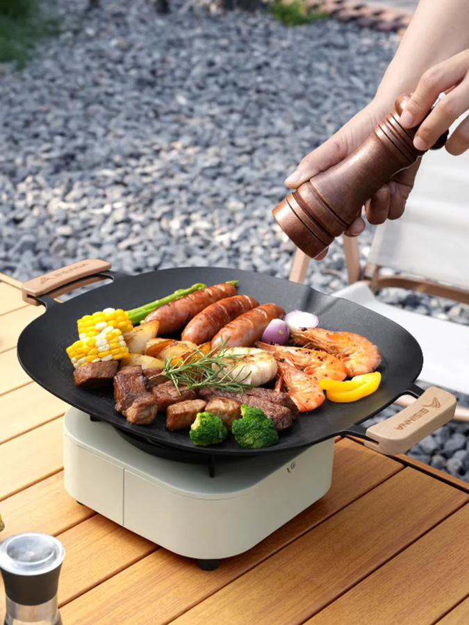 BISINNA Grillpfanne aus Aluminiumlegierung mit Antihaftbeschichtung, Schwarz, Durchmesser: 32 cm - Bild 7