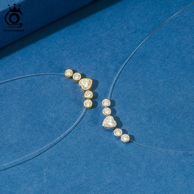 ORSA JEWELS Halskette, 925 Silber, Zirkonia, Herz - Bild 1