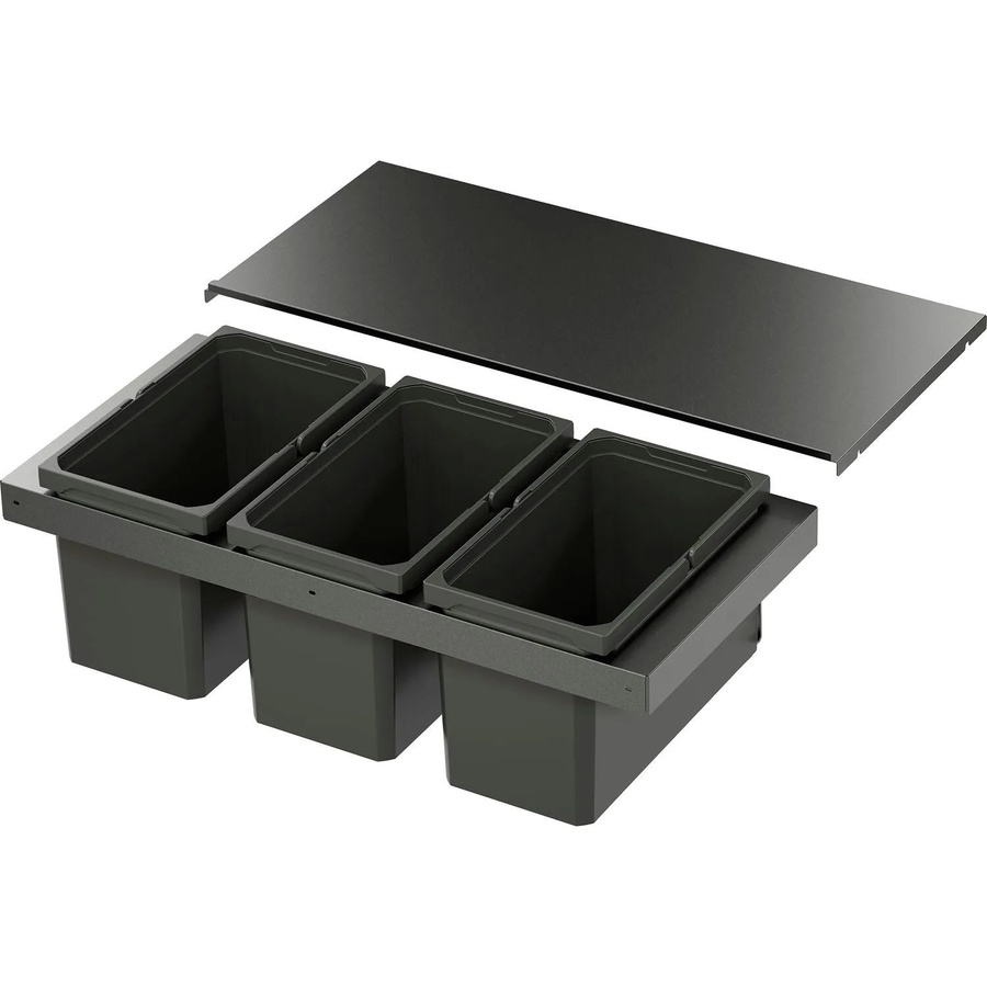 Vauth-Sagel Abfalltrennsystem Envi Flex Xs-256 Korpusbreite: 900 mm, 3x16 Liter, Farbe: Lava - Bild 2