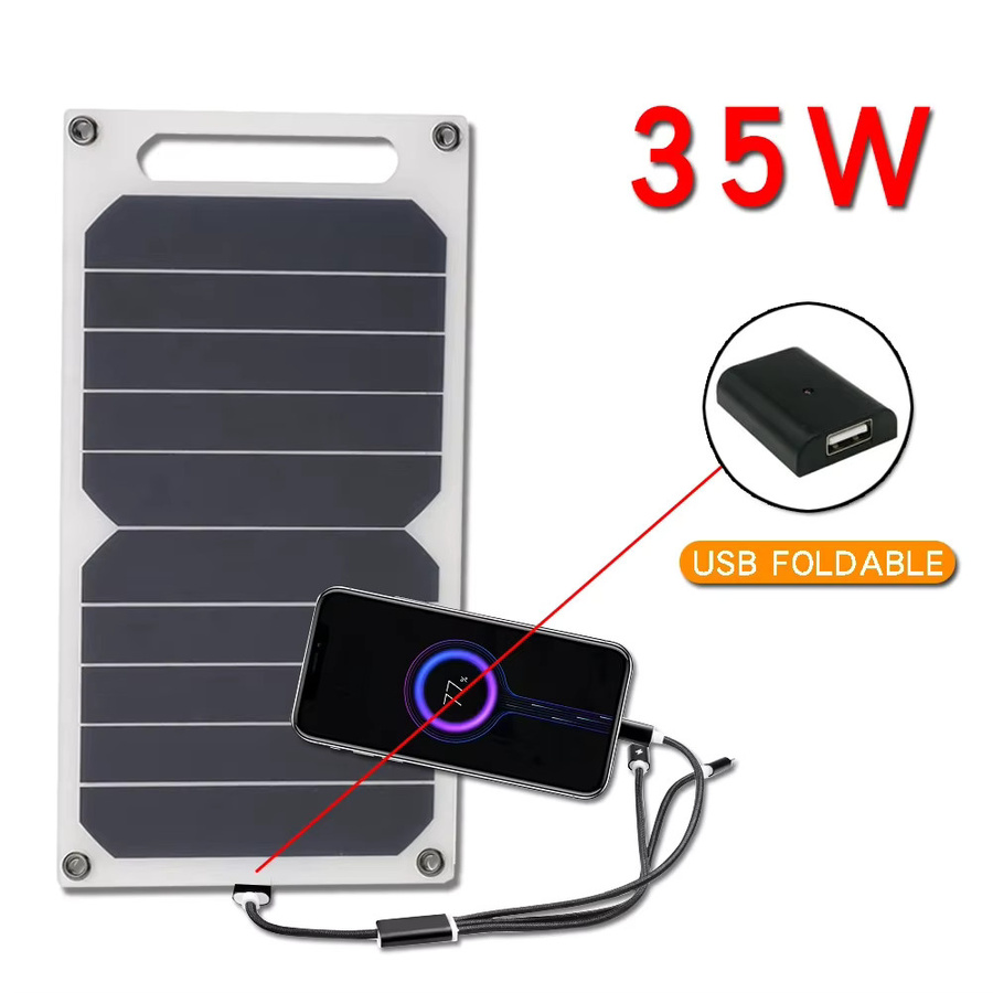 OLOEY 5V USB-Solarladegerät für Outdoor-Camping, Mobiltelefone und Powerbanks - Bild 1