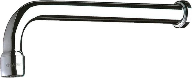 Delabie Wandauslauf CORBIN fest G1/2B in Chrom, Wandmontage, Wasserersparnis, L120 x H60 mm - Bild 1