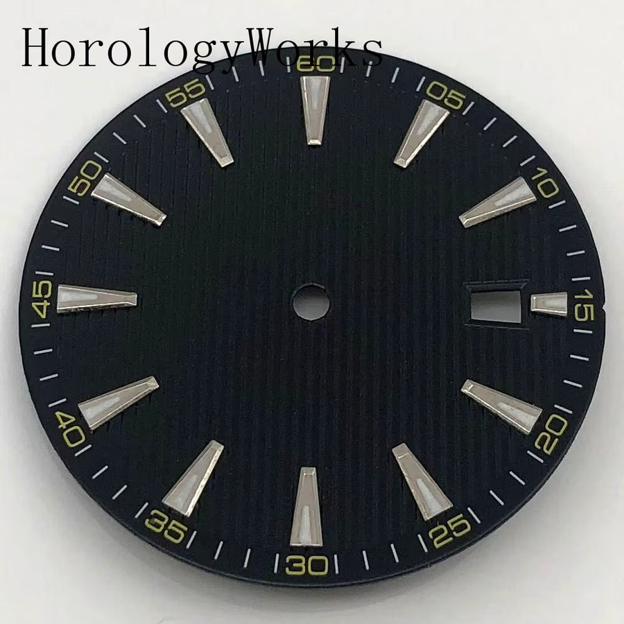 Neiton Zifferblatt, 33,5 mm, Schwarz, Unisex, für NH36 NH35 Miyota8205/8215 ETA2836 - Bild 1