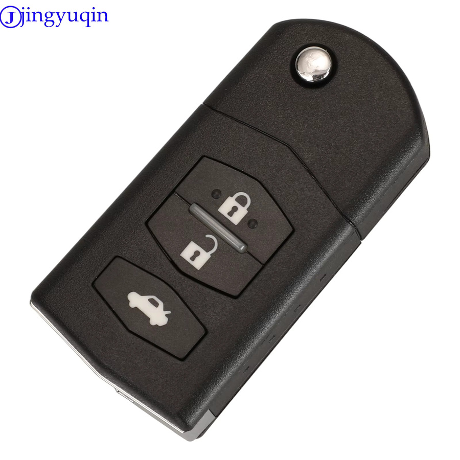Jingyuqin Flip Auto Fernbedienung Schlüssel ske126-01 mit 2/3 Tasten in Schwarz für Mazda 2, 3, 5, 6, CX7 und weitere Modelle - Bild 3