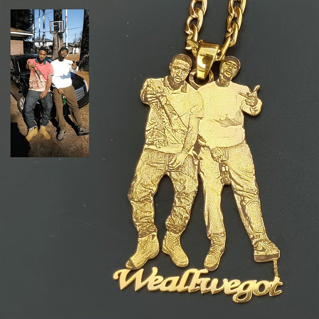 Stylisteel Halskette Edelstahl, Gold, Herren - Bild 1