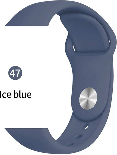 Silikonarmband für Apple Watch, Blau, Unisex - Bild 1
