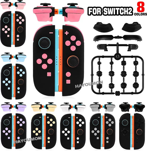 Hayoumon Ersatz-Tastenset für Nintendo Switch mit ABXY-Richtungstasten und Triggern in Mehrfarbig (Gelb) - Bild 1