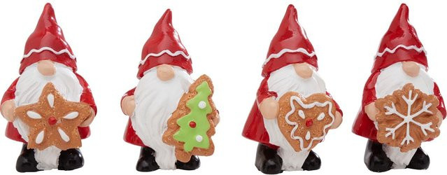 VBS Mini Wichtel Knut in Rot für die weihnachtliche Tischdekoration aus Polyresin, Höhe: 6,0 cm, Breite: 4,0 cm - Bild 1