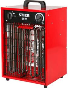 STIER Heizlüfter in Rot mit 9,0 kW Leistung und 1150 m³/h Luftförderleistung aus Metall - Bild 1