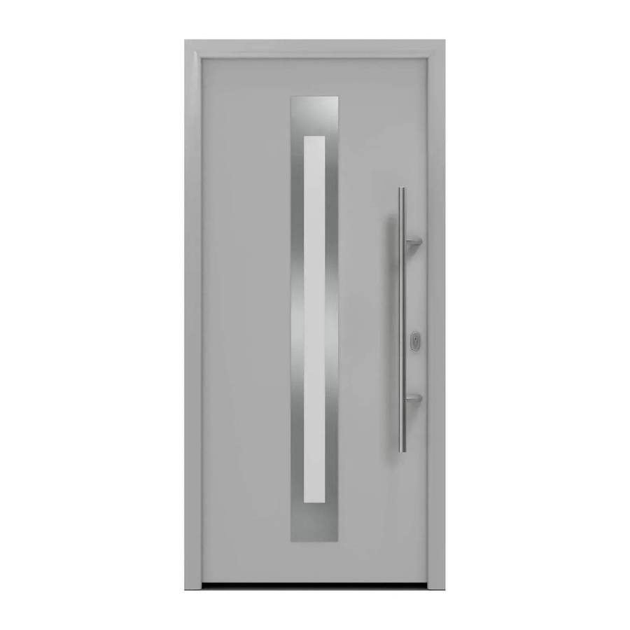 EcoStar Haustür Isopro IP 770S in Weißaluminium mit Glaseinsatz, DIN Rechts, B: 110 cm, H: 210 cm - Bild 2