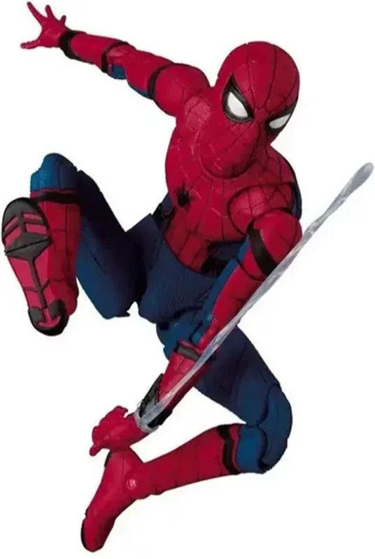 Bandai Marvel Avengers Spiderman Homecoming Actionfigur mit wechselbarem Gesicht in Rot aus Kunststoff - Bild 1