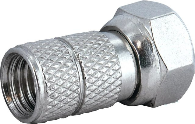 Schwaiger F-Stecker 8,2 mm 4er Set in Silber - Bild 1