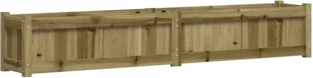 vidaXL Pflanzkübel aus imprägniertem Kiefernholz in Braun, B/T/H: 180 x 31 x 31 cm - Bild 1
