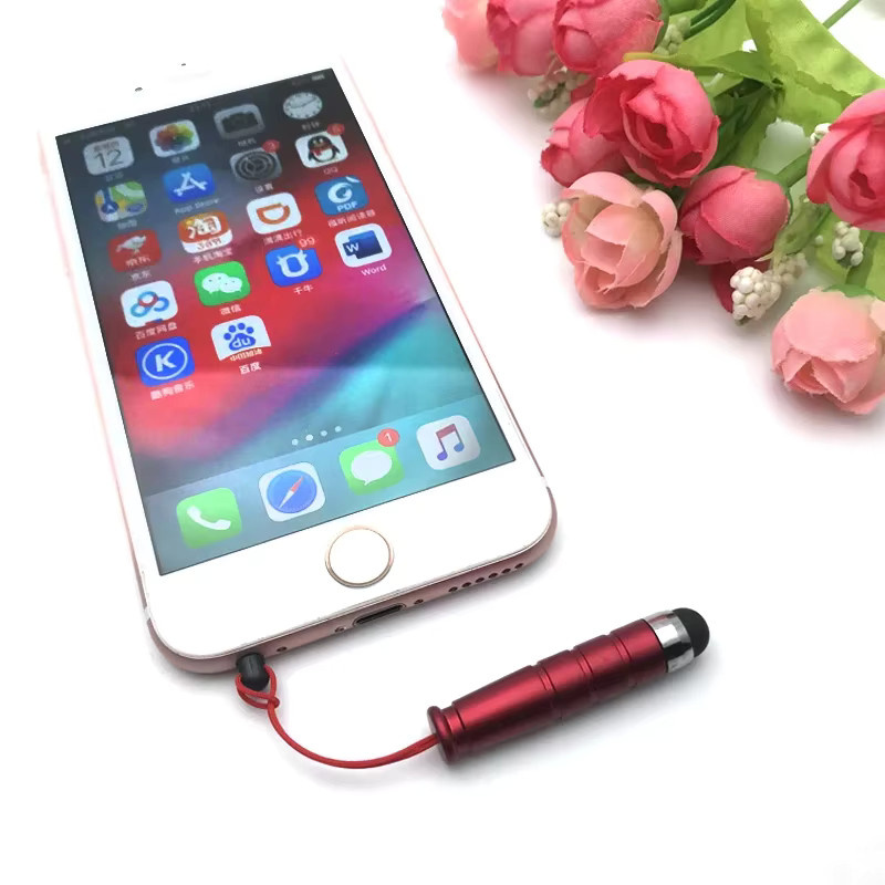 10 Stück Mini-Feinstift-Stylus von fanladic, universeller kapazitiver Touchscreen-Stift für iPhone, Tablets und Smart-Laptops, Farben: Rot und Mehrfarbig, inklusive Staubschutzkappen - Bild 3