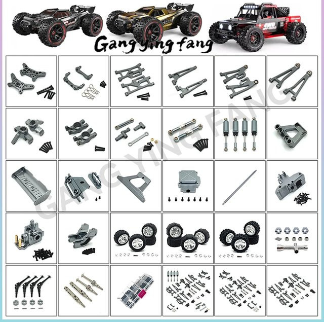 MJX Hyper Go 14209 14210 Modifiziertes Zubehör, RC Auto Ersatzteile, Grau, Metall - Bild 1