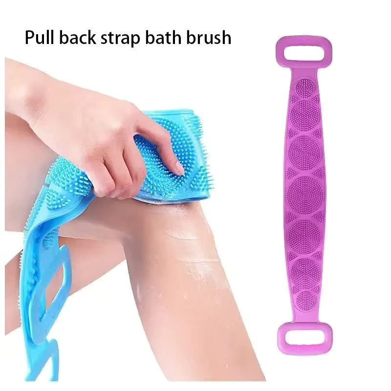 Silikon Rückenbürste Peeling Massage Duschgürtel, Unisex - Bild 2