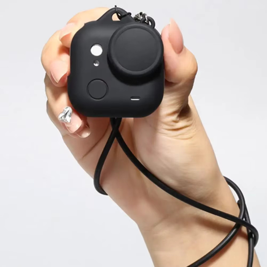 Silikon-Schutzhülle für Insta 360 GO mit Handseil in Schwarz als Anti-Drop-Zubehör - Bild 3