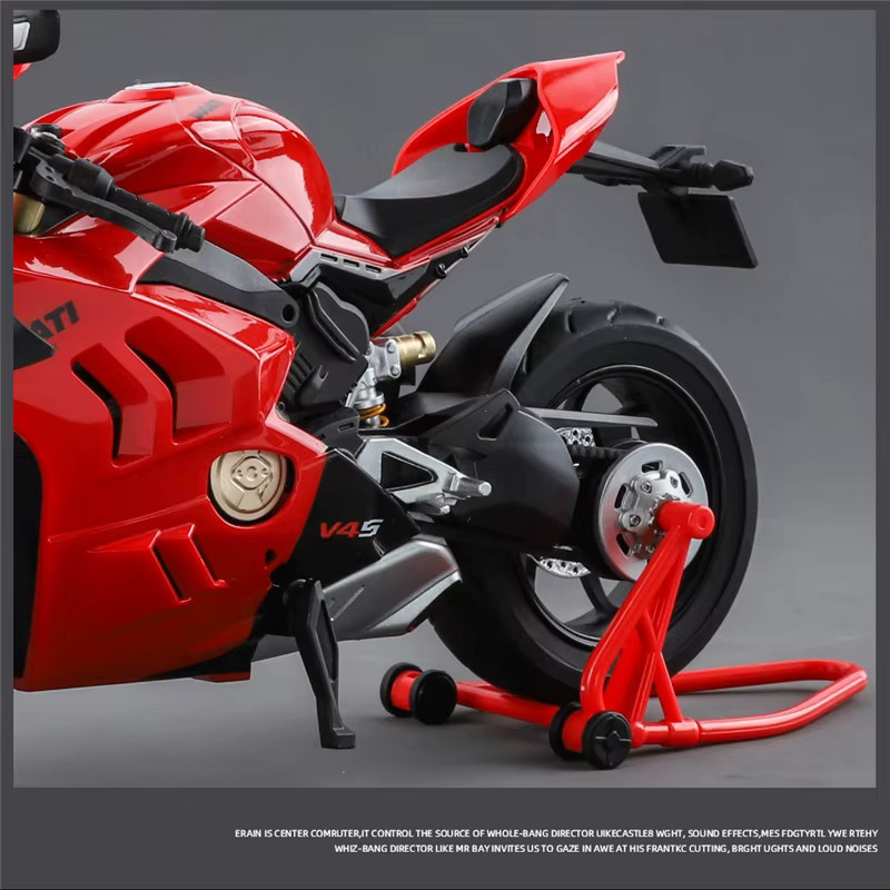 WELLY Rennmotorrad, Modell, 1:9, Metall, mit Licht, Rot - Bild 2