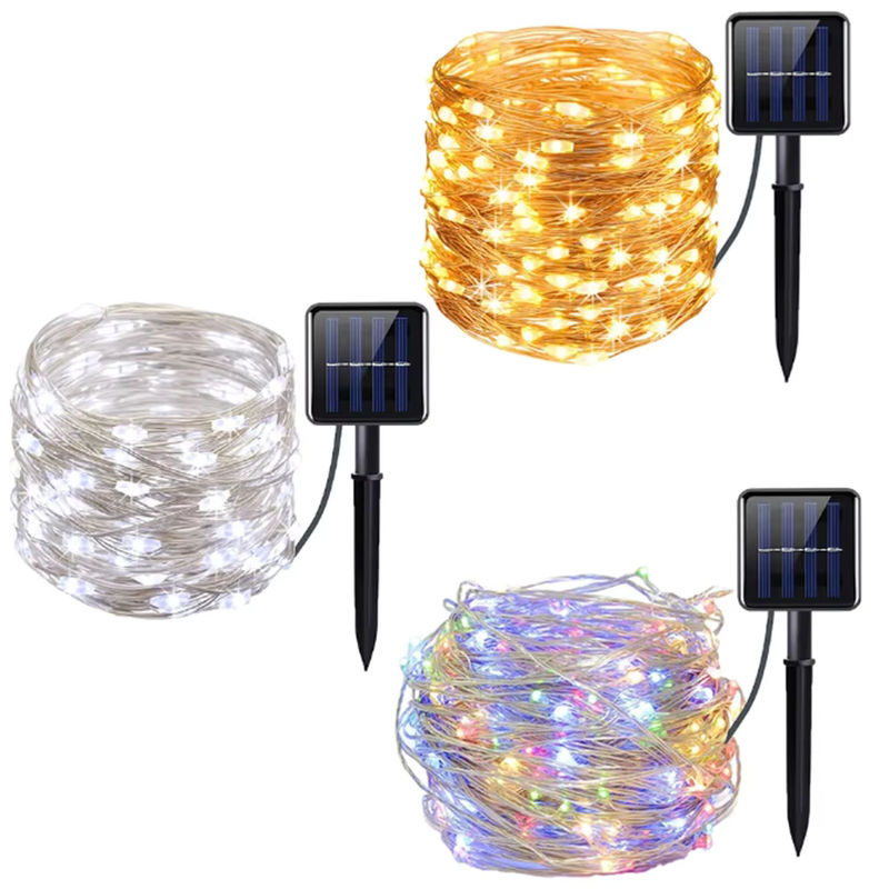 Topdii LED Solar String Fairy Lights Outdoor Wasserdichte Lichterkette für Garten Terrasse und Weihnachten - Bild 4
