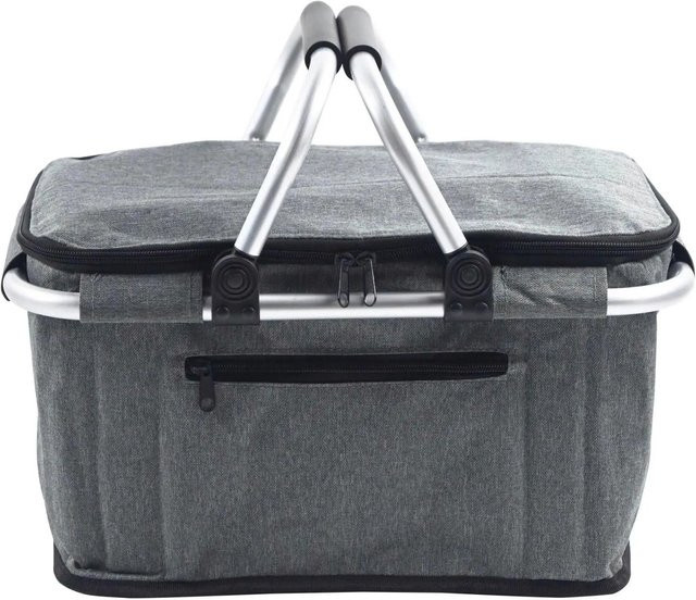 Mömax Einkaufskorb Alisa in Grau, B/T/H: 27,5 x 24,0 x 15,0 cm - Bild 1