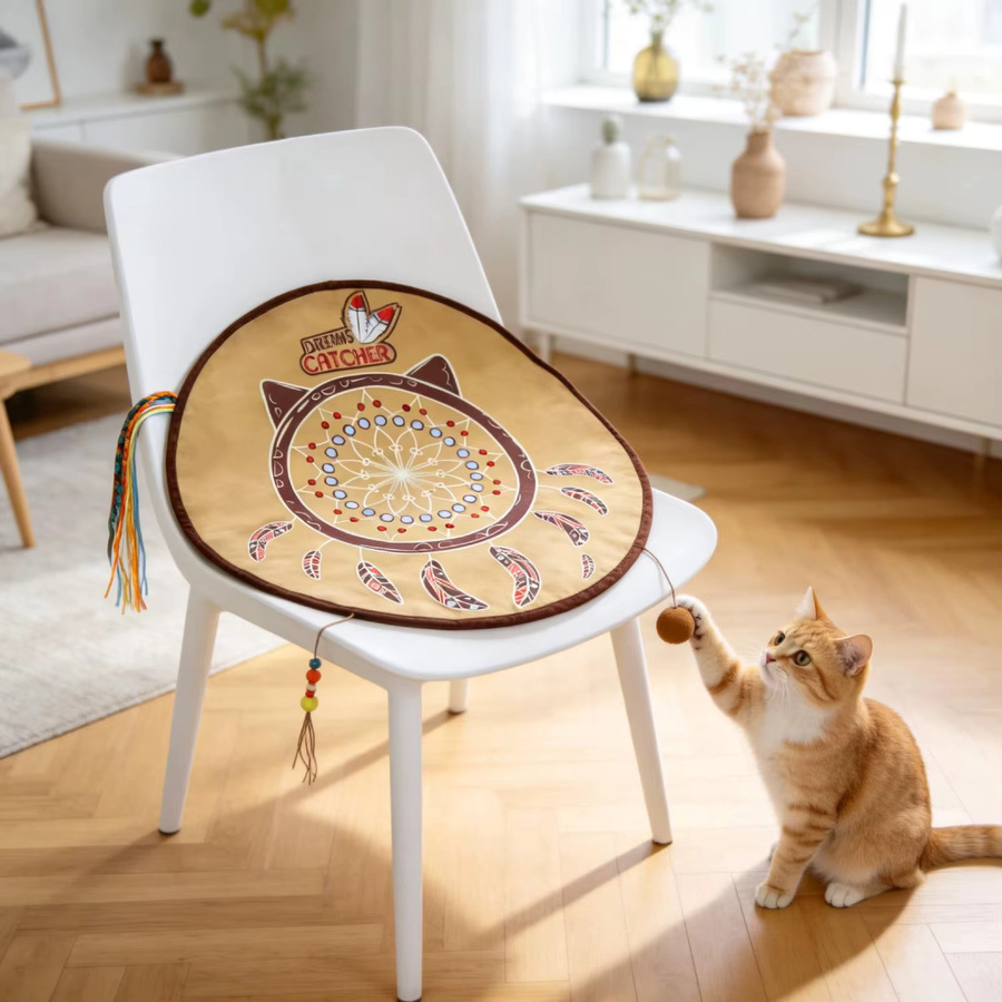 BJAYPET Traumfänger Katzenmatte im Bohemian-Style als multifunktionales Haustierbett und Spielzeug in Mehrfarbig - Bild 2