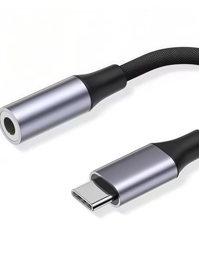 USB Typ-C auf 3,5-mm-Klinkenadapter Audiokabel in Grau - Bild 6